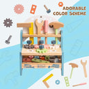ROBUD Mini Wooden Play Tool Workbench Set for Kids Toddlers - Montessori Toys for 3 4 5 Years Old Boys Girls by TinyTreasures Baby Boutique