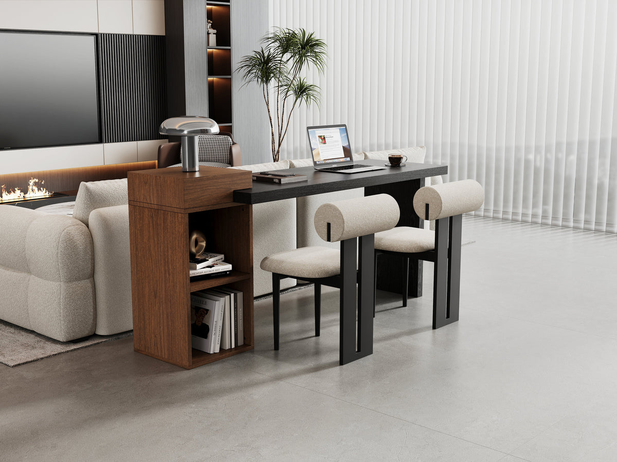 Modern Two-Tone Sofa Side Table, photo 8 of 9