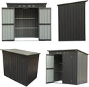 Domi Outdoor 5’ x 3’ Storage Shed, Metal Sheds Tool Storage Slope Roof with Lockable Door & Air Vents, Outdoor Galvanized Steel Sheds for Backyard,Garden,Patio,Lawn by GreenHaven Gardens