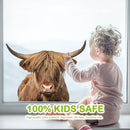 Highland Cow Wall Window Stickers Decor Scottish Cow Wall Decals Peel and Stick Funny Cow Wall Stickers Removable Cool Cow Farmhouse Kitchen Decoration Weird Gifts for Fiends Christmas by CozyNest Decor