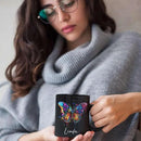 Customized Butterfly Mug, Themed Coffee Cup, Gift For Men Women, Personalized Name Butterfly Black Mug, Ceramic Cup 11oz 15oz, Lover Mug by CozyNest Decor