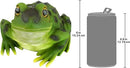 Design Toscano QM20510 Ribbit The Frog Garden Toad Statue, 9", Full Color by GreenHaven Gardens