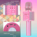 BONAOK Wireless Bluetooth Karaoke Microphone,3-in-1 Portable Handheld Karaoke Mic Speaker Machine Home Party Birthday for All Smartphones Q37 (P-Ink) by TinyTreasures Baby Boutique