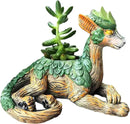 Funny Dragon Planter, Resin Animal Planter, Dragon Statue Outdoor, Dragon Figurines, Unique Succulent Pots with Drainage Hole, Dragon Yard Decor for Outside Lawn Patio Patio Yard Ornament Gifts (A) by GreenHaven Gardens