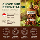 Kukka Clove Oil for Teeth and Gums - 4 Fl Oz - 100% Pure Natural Clove Essential Oil - Steam distilled from Flower Buds for Potency - Perfect Solution for Oral Care, Hair, Diffuser & Soap Making Scent by CozyNest Decor