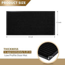 Yimobra Front Door Mat Outdoor Indoor Entrance, 100% Waterproof All-Season All Weather Doormat, Welcome Matt Outside Entry, Non Slip, Low Profile, Heavy Duty Patio Porch Floor Mats,36 x 17,Black by CozyNest Decor