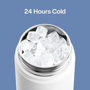 Insulated Water Bottle with Straw Stainless Steel Water Bottle, Leak-Proof, BPA-Free, Double Wall Vacuum Keeps Cold for 24 Hours for Sports, Travel, School (18 oz, Polar White) by CozyNest Decor
