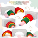 Asweets 4 in 1 Rainbow Foam Climbing Blocks for Toddlers, Indoor Soft Climb and Crawl Play Climbing Toys for Creativity & Imagination, Recognize Color by TinyTreasures Baby Boutique