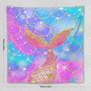 HZOHNAGO Mermaid Scales Tapestry Colorful Shiny Scales Mermaid Tail Pattern Printed Wall Tapestry Wall Hanging for Bedroom Living Room Dorm 60" W x 60" H by CozyNest Decor