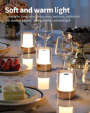 4" Mini Dining Table Light 2 Pack for Buffet Restaurant, Outdoor Waterproof Lamps for Bathroom Camping, Rechargeable Cordless Table Lamp for Bar, Touch Warm Night Light for Nursery Baby (Gold) by CozyNest Decor