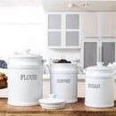 Ceramic Canister Set with Airtight Lids - 3-Piece Kitchen Storage for Flour, Sugar, Coffee, Tea & Spices - Modern Countertop Decor by CozyNest Decor