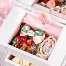 Jewelry Box for Girls, Musical Jewelry Box with Spinning Dancer Gifts for Little Girls Christmas New Year Birthday Children's Day, 5 Layer Large Wooden Kids Music Jewelry Organizer Box(White) by TinyTreasures Baby Boutique