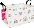 Rectangular Storage Basket Fabric Organizer Bin for Toys,Books,Clothes,Gifts,Pets-Perfect for Home,Office,Nursery,Dorm,Shelf(Rec-Star Rainbow ) by TinyTreasures Baby Boutique
