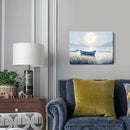 amatop Coastal Bathroom Wall Art Blue Beach Nautical Ocean Nature Canvas Picture with Boat Moon Lake Mountain Sea Relaxing Serene Landscape Gallery Wrapped Artwork for Modern Home Bedroom Decor 16x12 by CozyNest Decor