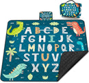 Extra Large Picnic Blanket Waterproof,80"x 80"Foldable Machine Washable Beach Blankets,Outdoor Blanket for 6-8 Adults,Picnic Mat Suitable for Indoor Crawling,Park Beach,Camping,Hiking,Travel( Blue) by TinyTreasures Baby Boutique