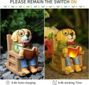 Solar Garden Decor Statues Dog Figurines Mini Fairy Garden Accessories Outdoor Lights,Garden Art Patio Porch Balcony Yard Home Lawn Ornaments,Mothers Day Birthdays Gifts for Mom Grandma by CozyNest Decor