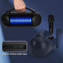 Karaoke Machine Portable Bluetooth Speaker with 2 Wireless Microphones Rechargeable Karaoke Machine for Kid and Adult Party PA Speaker Multiple LED Light Mode Support TWS/Radio/AUX/REC by TinyTreasures Baby Boutique