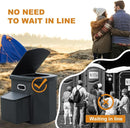 Upgrade XL Portable Toilet for Adults, Extra Large Portable Travel Floding Toilet, Camping Tall Toilets with Lid for Adults and Kids Compact Potty for Car,Hiking,Beach and Camping by TinyTreasures Baby Boutique
