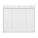 Wall Mounted Mirror Cabinet With 5 Adjustable Shelves, Rectangular Storage For Bathroom - White