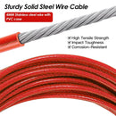 29.5FT Dog Tie Out Cable Long Dog Leash Chew Proof Lead Dog Chain with Durable Spring 360¡ Rotatable Clips PVC Case for Outside Yard Caming