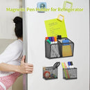Neudeco Locker Shelf Organizer, Magnetic Pencil Holder, Metal Storage Basket for Whiteboard, Refrigerator, Ideal Cabinet for School, Black (Pack 3L) by CozyNest Decor