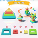 Ggiibro Pyramid Stacking Building Toys,3D Preschool Learning Activities (100Pcs) by TinyTreasures Baby Boutique