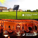 Solar String Lights Outdoor, 2-Pack Total 80FT 200 LED Solar Christmas Twinkle Lights Outside Waterproof Copper Wire 8 Modes Solar Fairy Lights for Garden Tree Party Birthday Christmas Decor(Orange) by GreenHaven Gardens