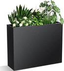 Metal Planter Box, Planter Boxes Outdoor Heavy Duty Metal Garden Planter Spliced Flower Pot with Partitions, All-Weather Use with Drainage Holes for Patio/Porch-35.43"x 27.55"x 11" by CozyNest Decor