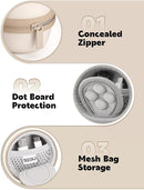 Carrying Case for Babelio White Noise Machine, Mini Sound Machine Protective Compact Traveling Storage Bag, Scratches Shockproof Waterproof (Only Case) (Beige, S) by TinyTreasures Baby Boutique