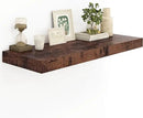 Heimlove Rustic Brown Bathroom Shelves Floating Shelves for Wall Shelf Over Toilet Long Wall Mounted Modern Farmhouse,48 x 12 Shelves with Invisible Brackets for Living Room, Kitchen, Bedroom by CozyNest Decor