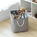 TheWarmHome Storage Basket for Organizing - 16x12x12 inch 3 Pack Fabric Storage Cubes, Cube Storage Bin for Shelves Closet Organizer Cloth Gift Toy (Grey) by TinyTreasures Baby Boutique