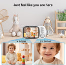 No WiFi Baby Monitor with Camera and Audio,Lag-Free Connection,Plug & Play,IPS Screen,HD Camera,Night Vision, 2-Way Talk,8 Lullabies,1000ft Range,Portable Baby Monitor,2025 Parents' Trusted Choice by TinyTreasures Baby Boutique