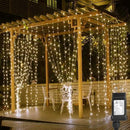 Lighting EVER 306 LED Curtain Lights with 18 Hang Down String Lights, 10×10 ft Plug in Hanging Fairy Lights for Bedroom Wall Window, Twinkle Backdrop Lights for Wedding Patio Gazebo (NOT Connectable) by CozyNest Decor