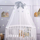 Canopy for Kids Bed with Stars, Crib Canopy with Dome, Elegant Net Hanging Fairy Girl Bed Canopy Princess Room Decoration Reading Nook Corner Curtain Fits Full Crib, Twin, Queen Play Castle Tent by TinyTreasures Baby Boutique