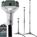 Devos Outdoor LightRanger 800 Lumen Lantern - Rechargeable Telescoping LED Lantern, 30-Hour Runtime, Illuminates 40-Foot Area, Adjustable Height by GreenHaven Gardens