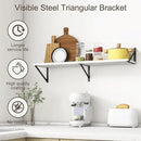 36"W x 10"D Floating Shelves, 10 Inch Deep White Floating Shelves, Farmhouse Rustic Deep Wall Shelves for Home Decor, Wide Large Floating Shelf for Bathroom, Living Room, Kitchen, Study Room by CozyNest Decor
