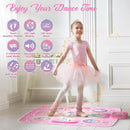 GirlsHome Dance Mat - Unicorn Toys for Girls Electronic Dance Pad with 5 Game Modes, Built-In Music, Touch Sensitive Light Up LED Kids Musical Mat, Christmas & Birthday Gift for Toddler Girls 3-12 by TinyTreasures Baby Boutique