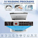 Nictemaw Portable Washing Machine, 20Lbs Capacity Full-Automatic Portable Washer Machine, 2.8Cu.ft Washer and Dryer Combo with 10 Programs 8 Water Levels for Apartment, Dorms, RV by CozyNest Decor