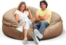 Bean Bag Chair for Adults 4FT,Soft Removable Cover for Teens/Girls Bedroom,Fluffy Giant Round Floor Beanbag Lounger Chairs (No Filler,Tan) by CozyNest Decor