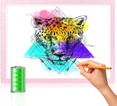 LitEnergy Rechargeable Battery Powered Light Tracing Box, Ultra-Thin Adjustable USB Power Artcraft LED Trace Light Pad Size A4 for Drawing, Streaming, Sketching, Animation, Stenciling (Pink) by TinyTreasures Baby Boutique