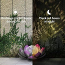 Huaxu Solar Lights Outdoor Decor Purple Lotus Waterproof LED Crackle Globe Glass Metal Flower Decorations for Garden Patio Yard Porch Pathway Ground Tabletop by GreenHaven Gardens