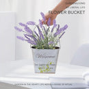 GDYOOSHOW 3Pcs 7.4" Tall Galvanized Metal Hanging Planter Rustic Wall Flower Bucket Echelon Wall Pot for Garden Balcony Indoor or Outdoor by CozyNest Decor