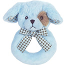 Bearington Baby Lil' Waggles, 5.5 Inch Blue Puppy Dog Plush Stuffed Animal, Soft Baby Boy Rattle - Newborn Boy Toys - Newborn Rattle by TinyTreasures Baby Boutique