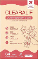 CLEARALIF Laundry Detergent Sheets, Magnolia, 64 Load, CLEARALIF Laundry Detergent Strips Eco Friendly & Hypoallergenic by CozyNest Decor