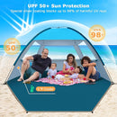 COMMOUDS Beach Tent Sun Shade for 3/4-5/6-7/8-10 Person, UPF 50+ Beach Sun Shelter Canopy Tent, Lightweight, Easy Set Up and Carry by TinyTreasures Baby Boutique