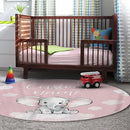 Personalized Nursery Crib Bedding Set: Custom Name 5 Piece Baby Crib Sets with Starry Sky Elephant Design - Toddler Double Layer Blanket Set, Comfortable Crib Bed Sheets for Baby Grils by TinyTreasures Baby Boutique