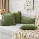 MIULEE Pack of 2 Couch Throw Pillow Covers 20x20 Inch Sage Green Farmhouse Decorative Pillow Covers with Stitched Edge Soft Chenille Solid Dyed Spring Pillow Covers for Sofa Bed Living Room by CozyNest Decor