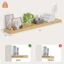 Heimlove 12 Inch Deep Floating Shelves, 72 x 12 inches Long Wall Shelf, Large Extra Display Shelf & Storage Shelf, Rustic Wood Wall Shelves for Fireplace Mantel, Oak - 1Pack by CozyNest Decor