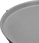 Amazon Basics Round Storage End Table, Side Table with Cloth Basket, Charcoal/Heather Gray, 17.7 x 17.7 x 18.9 in by CozyNest Decor