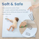 Baby Play Mat for Summer,1.3 Thick Memory Foam Cooling Floor Tummy Time Mat, Soft & Breathable, Non-Slip Rectangular for Toddlers’ Playtime & Rest(Light Blue,39"x59") by TinyTreasures Baby Boutique
